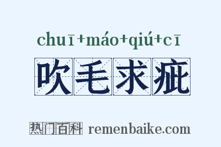 吹毛求疵是什么意思的图片